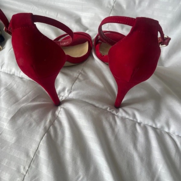 New Look Bold Red Ankle Strap Heels - Picture 6 of 6